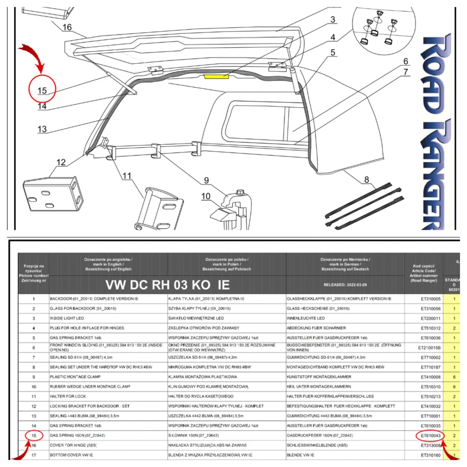 Ersatzteil im Katalog identifizieren