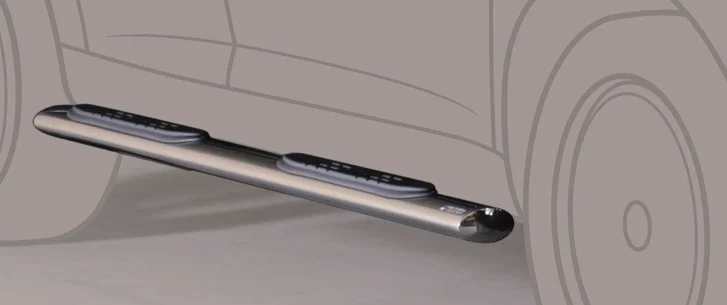 Schwellerrohre oval mit Tritt-Auflage